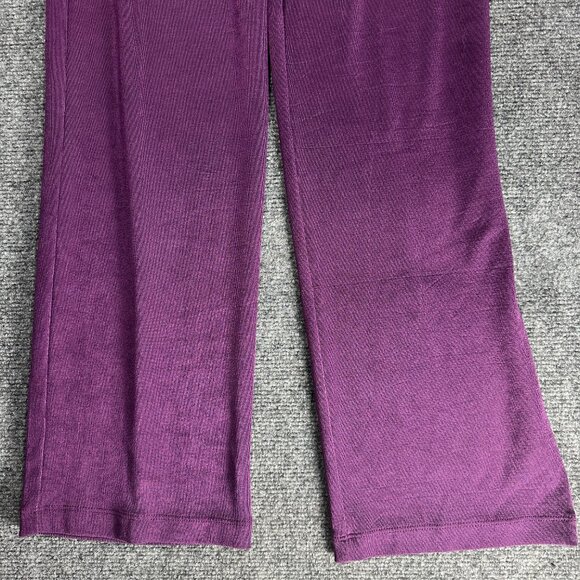 Chicos Travelers Pants Womens Small Purple Stretch Flat Front Straight Pull On - Picture 2 of 7